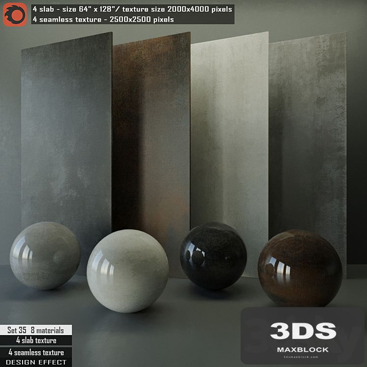 Design Effect slab & Seamless texture Set 35