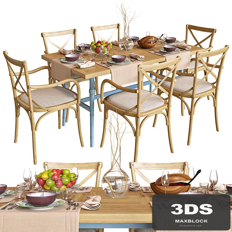 DINETTE WOODEN PROVENCE