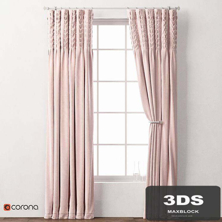 RH / BOX-TUFTED VELVET DRAPERY PANEL_2