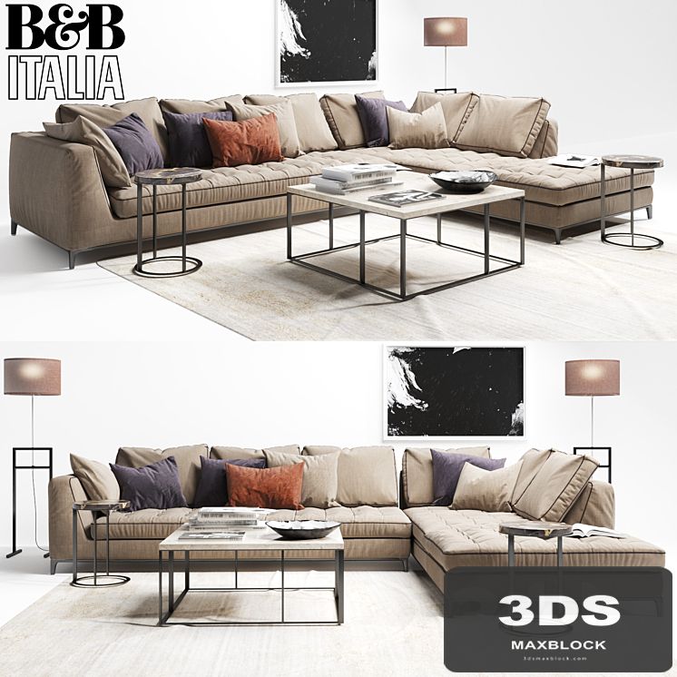 Sofa B & B Italia Lucrezia with pillows