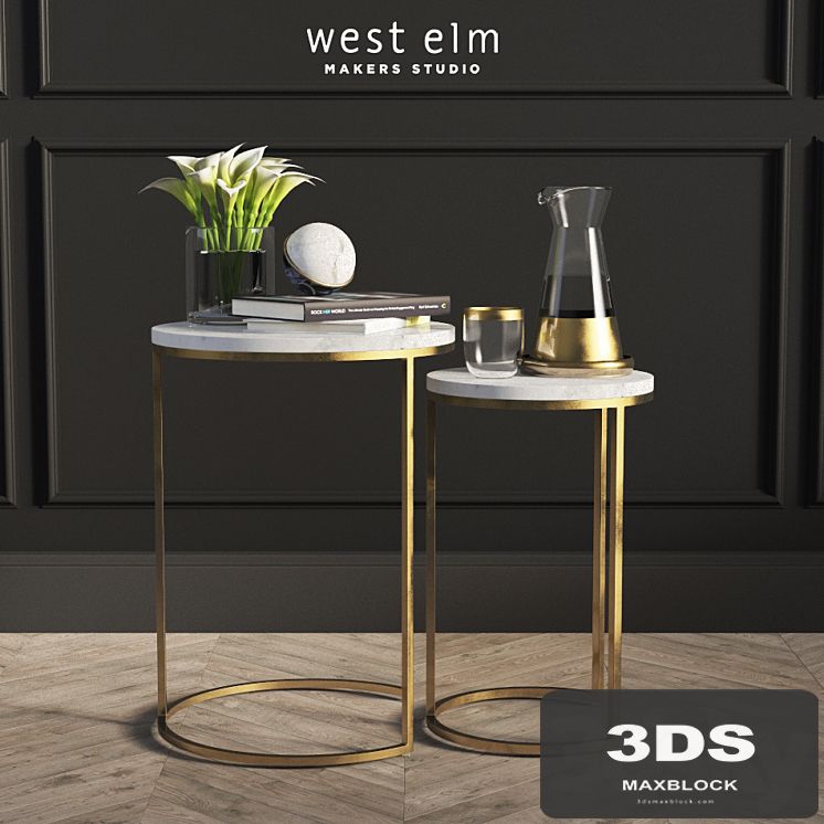 Round Nesting Side Tables Set West Elm