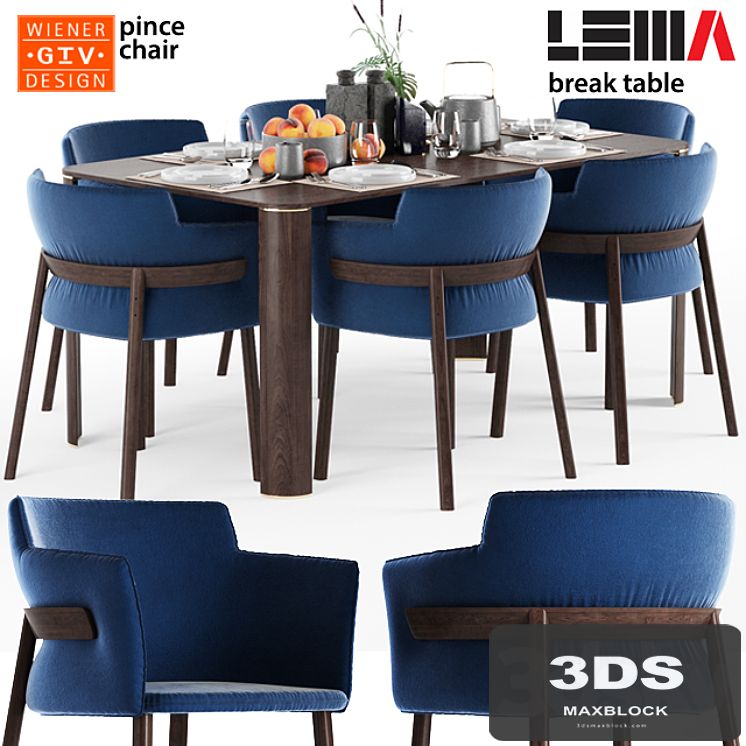 Gebrüder Thonet Vienna - Pince chair and LEMA Break table