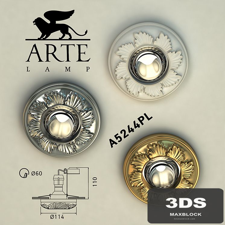 Arte lamp, A5244PL-1CC, A5244PL-1GO, A5244PL-1WH