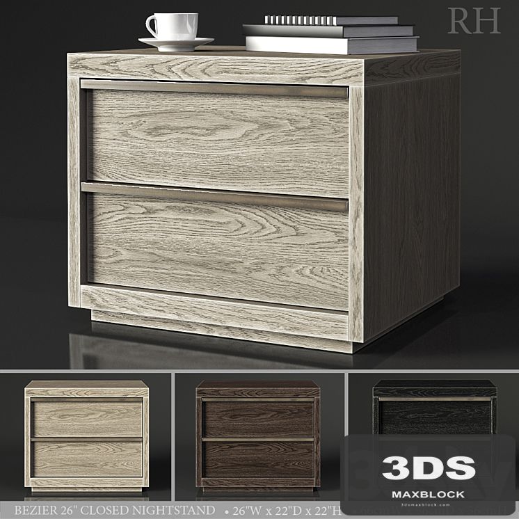 BEZIER 26in CLOSED NIGHTSTAND
