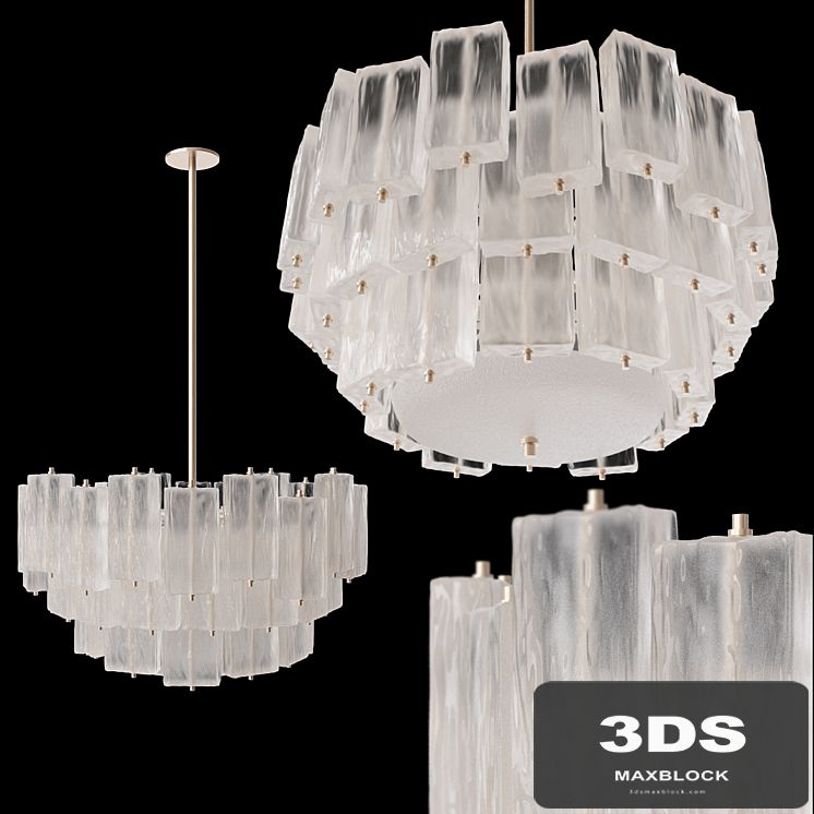 Midcentury Murano Glass Chandelier by Barovier & Toso