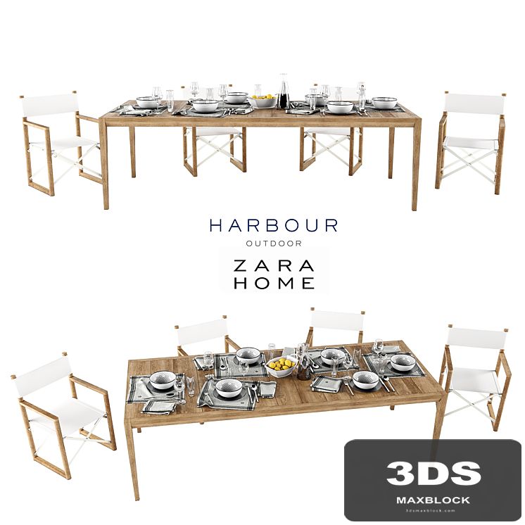 Harbor Outdoor collect and Zara Home table setting