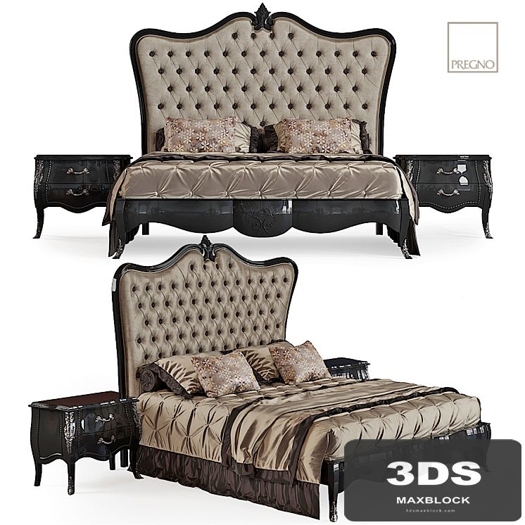Bed with curbstones Pregno Byblos (for perezalivku)