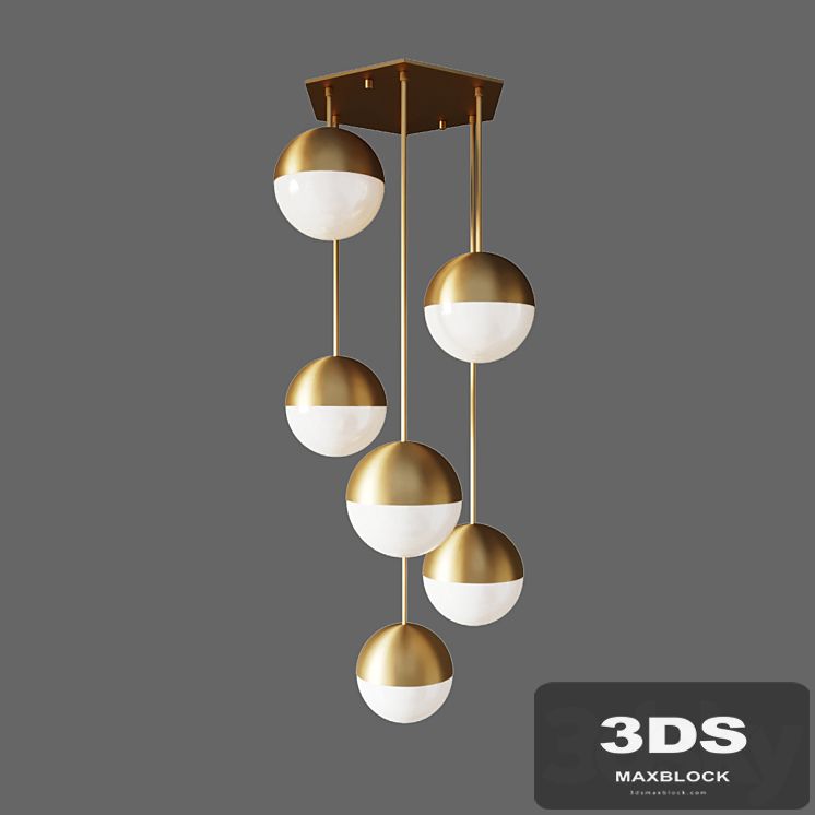 Lamp italian globe cedar moss light 6