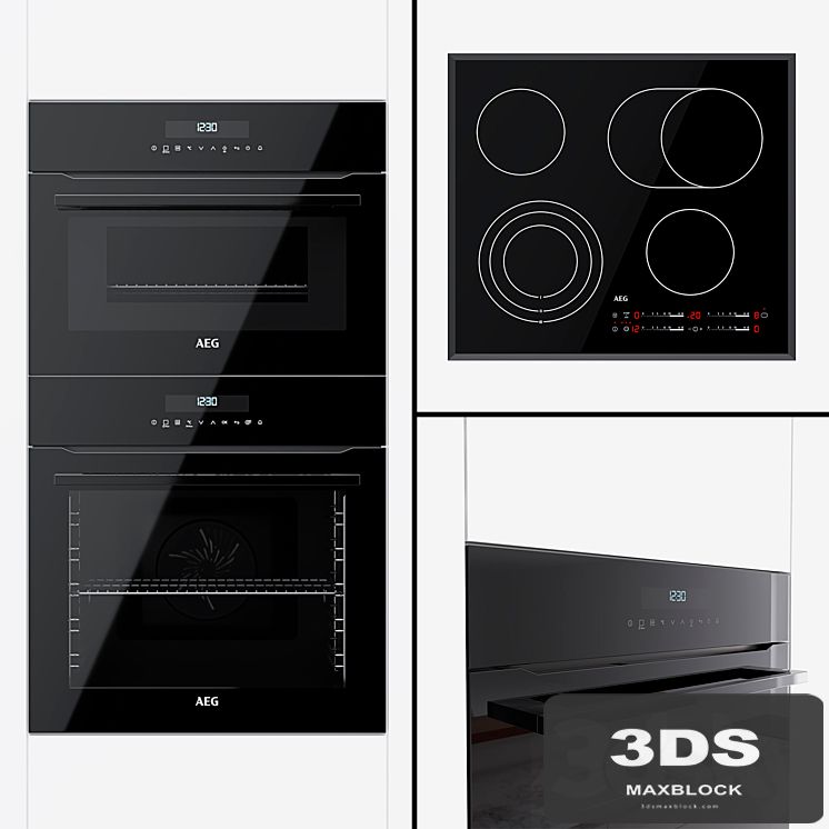 AEG - an oven BPR742320B, a compact oven KMR721000B and a hob HK565407FB