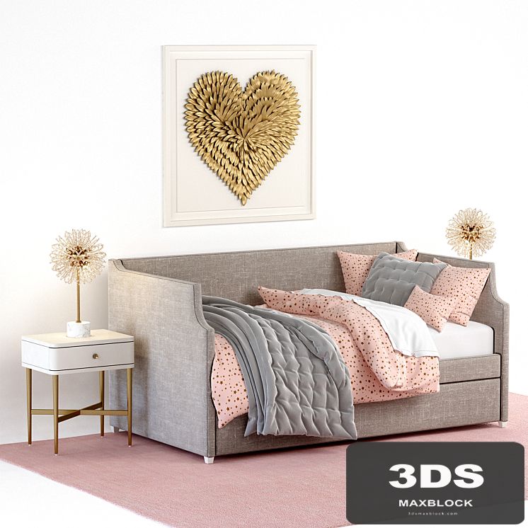 ANNIKA UPHOLSTERED DAYBED WITH TRUNDLE, Restoration Hardware