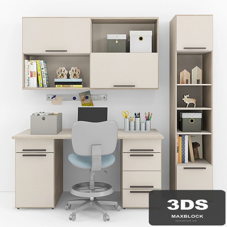 Writing desk and decor for a child 8