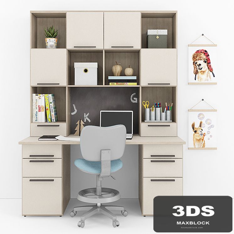 Writing desk and decor for a nursery 9