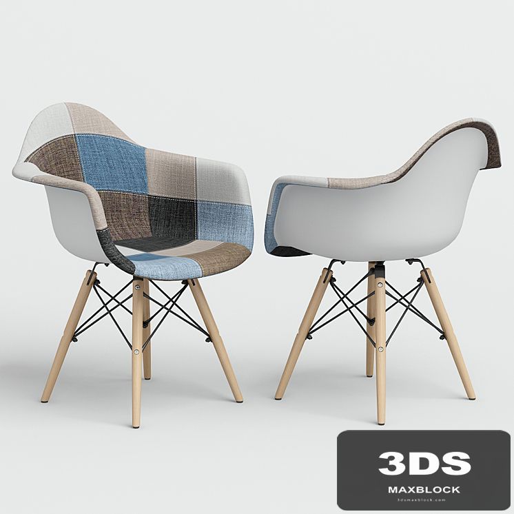 Chair Eames Style DAW Patchwork + plastic.