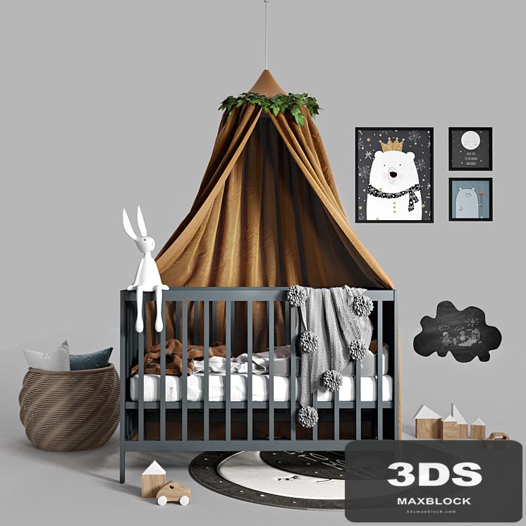 Cot with canopy