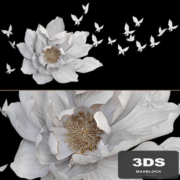 HP Decor_Wall Decor_Flower and Butterfly