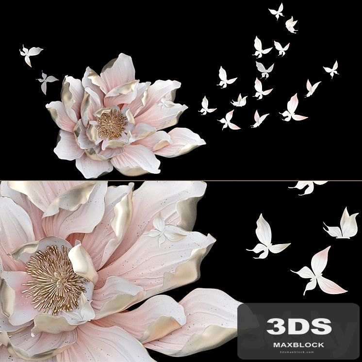 HP Decor_Wall Decor_Flower and Butterfly_II
