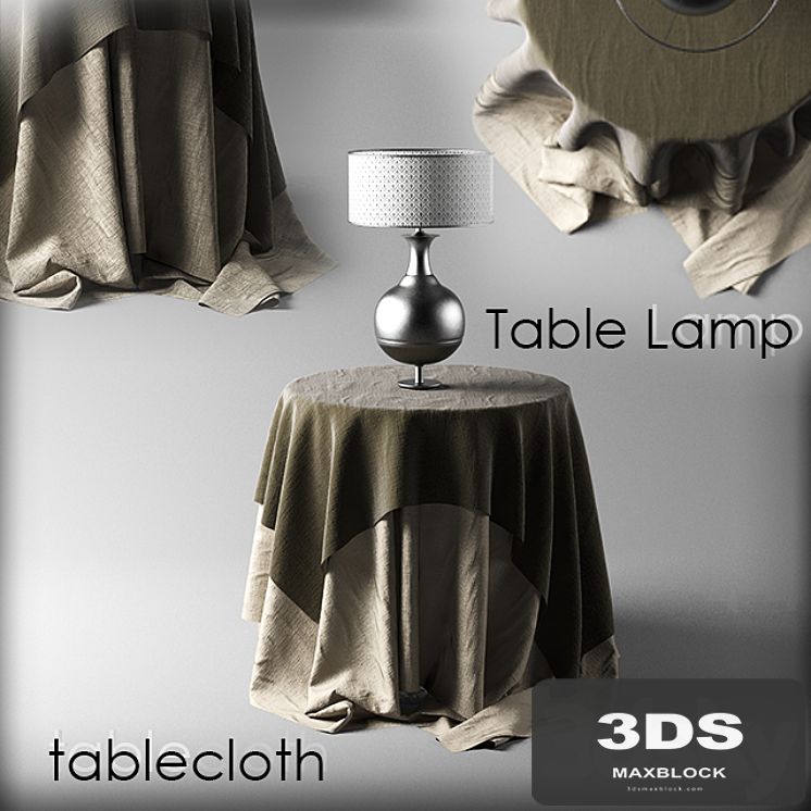 Table lamp with a tablecloth