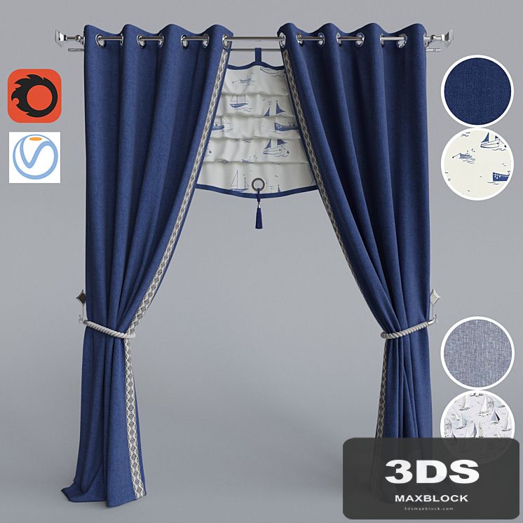The curtain in the child's boy 1