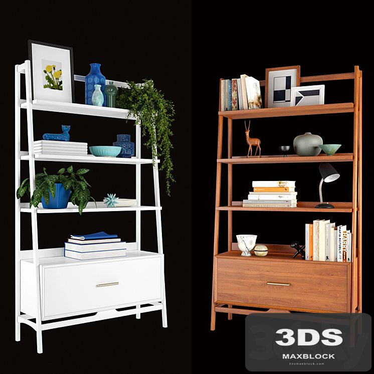 West Elm Mid-Century Bookshelf Tall Wide