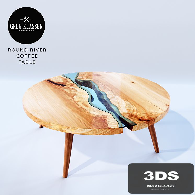 Greg Klassen round river coffee table