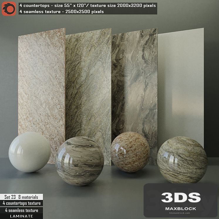 Laminate countertops & Seamless texture Set 23