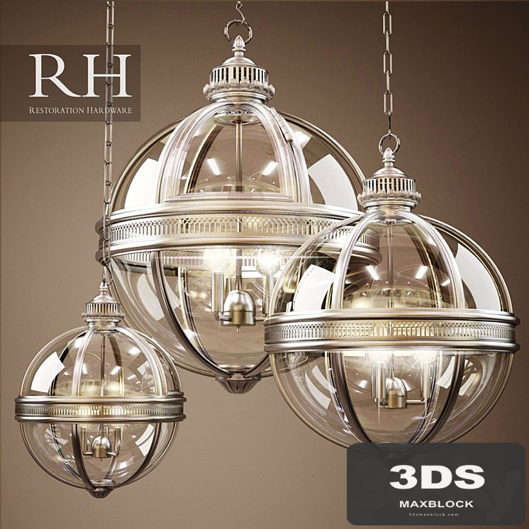 RH VICTORIAN HOTEL PENDANT (3size)