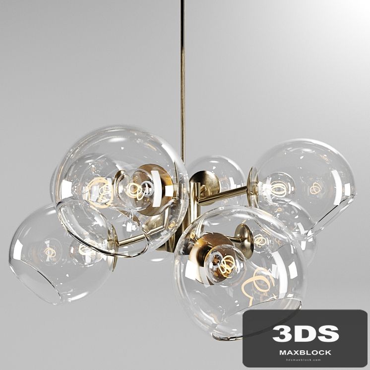 Chandelier west elm Staggered Glass Chandelier - 9-Light