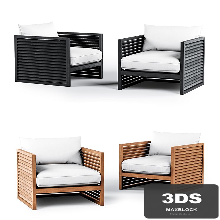 Harbor Outdoor Louver Arm Chair