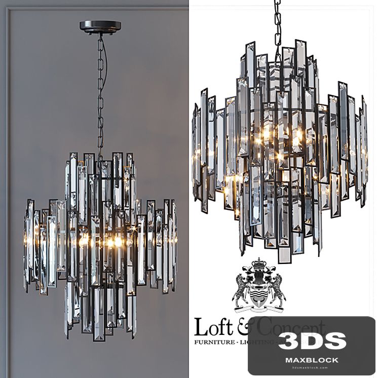 Suspension light Darkness Pendant Grystal