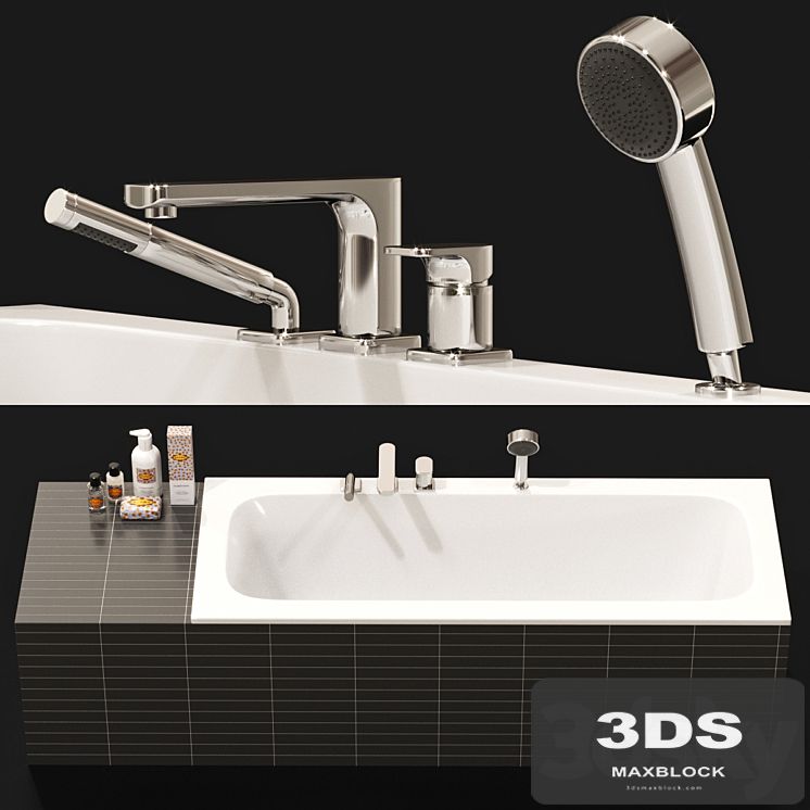 Villeroy and Boch Bathtub and Tap with Cosmetics
