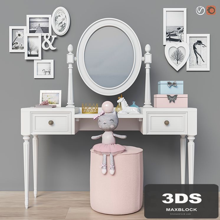 Dressing table (2 options for children, for adults) set 19