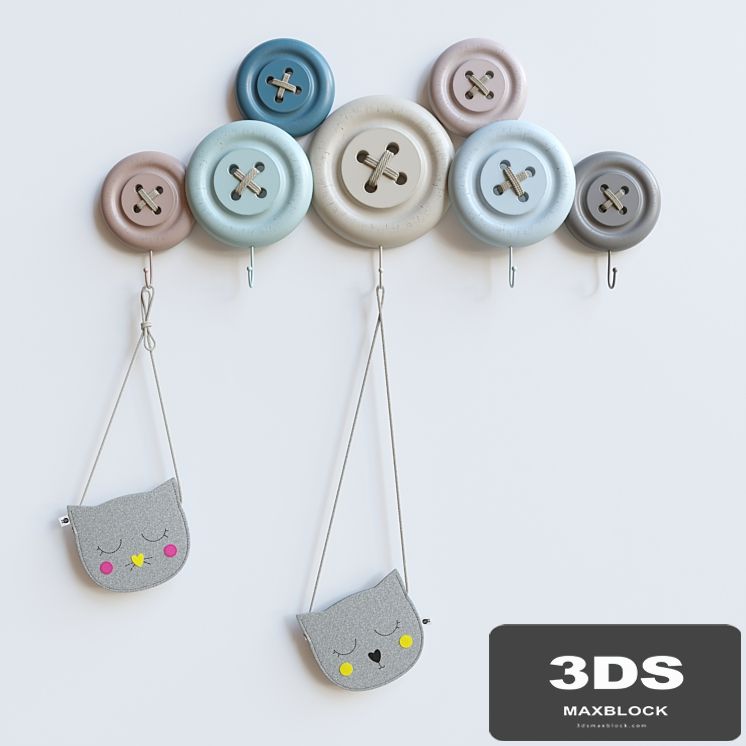 Kare Design Knobs Hook with kids bag