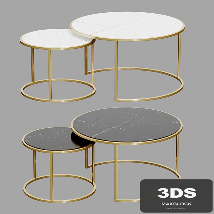 Marmor Beistelltisch Set Nena