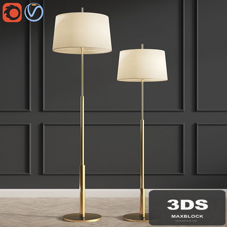 Floor Lamp Diana Santa & Cole Gold