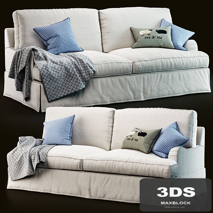 PB Russian Arm Slipcovered Sofa
