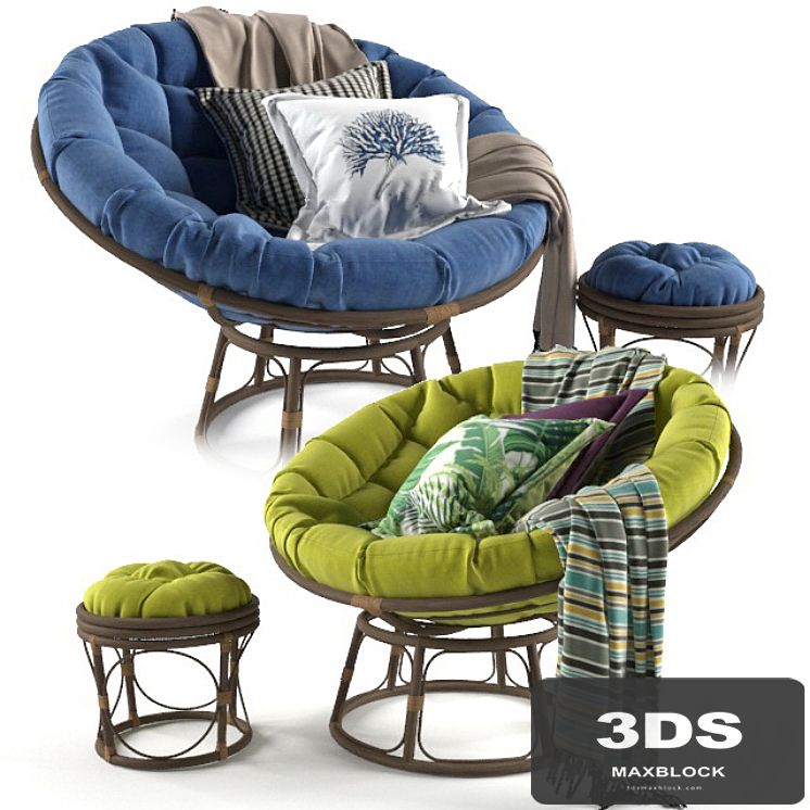 Papasan Chair with Cushion