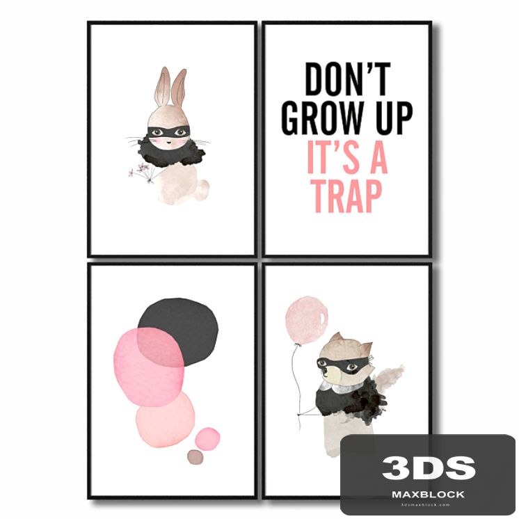 A set of posters for a children's room.