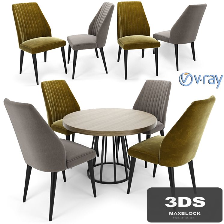 Vaz Dining Chair With Round Table