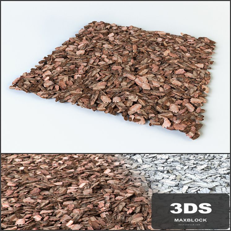 Mulch of pine bark