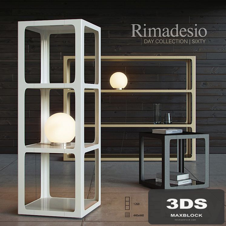 Shelving and table Rimadesio Sixty
