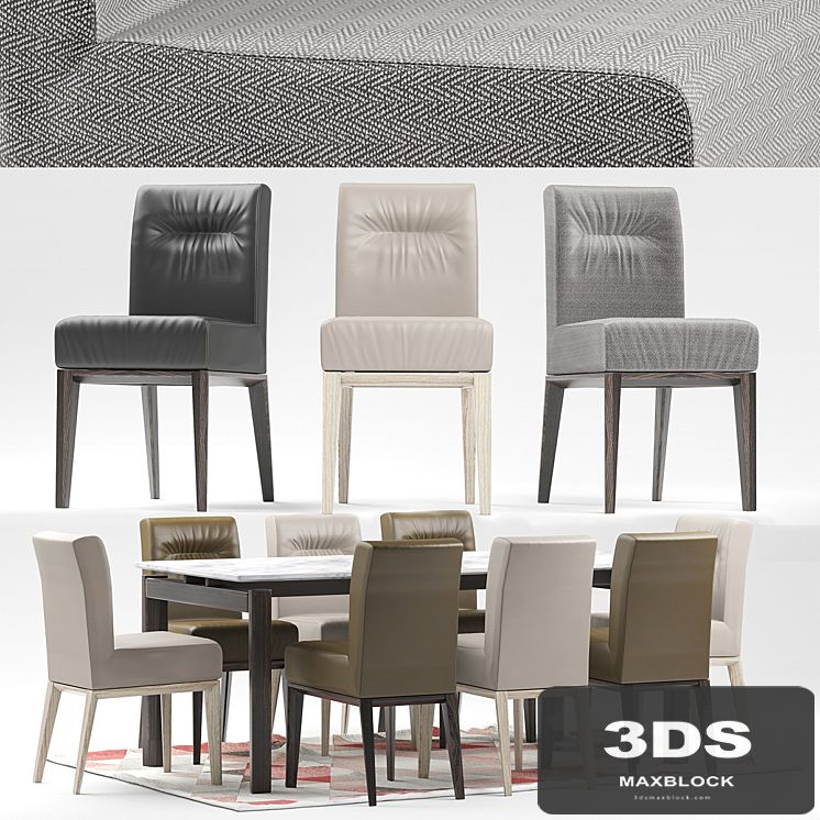 Calligaris Esteso Wood table and Calligaris Tosca chairs