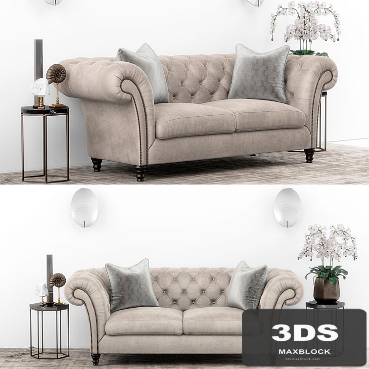 Club Chesterfield sofa set