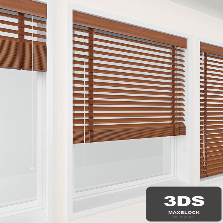 Wood blinds + window