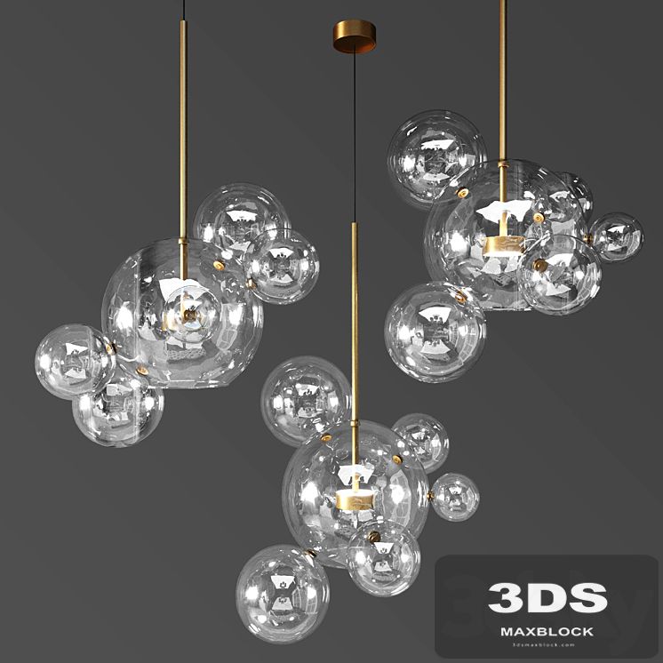 Suspenting lamps giopato & coombes bolle bls 6 lamp