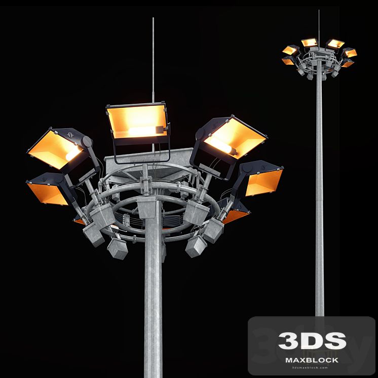 Mast with mobile crown + Spotlight Jupiter
