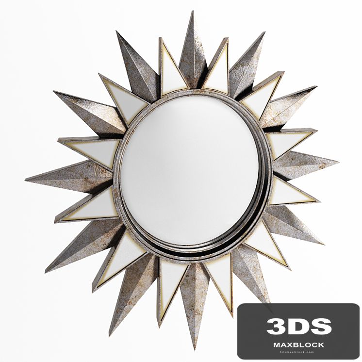 Silver mirror "Sun" ZARA HOME