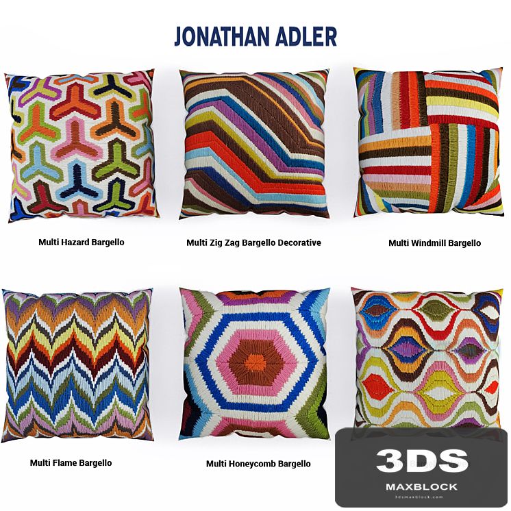 Jonathan Adler pillows red set.