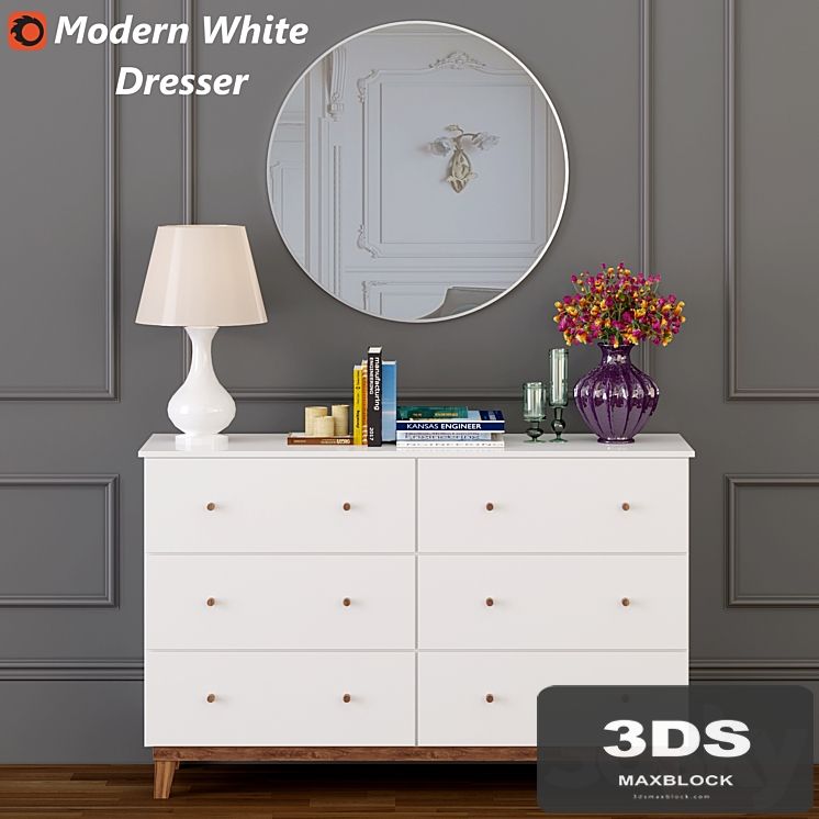 Modern White Dresser