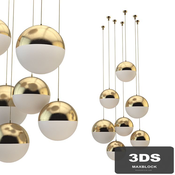 CEDAR & MOSS GLOBE 6 SET GOLD