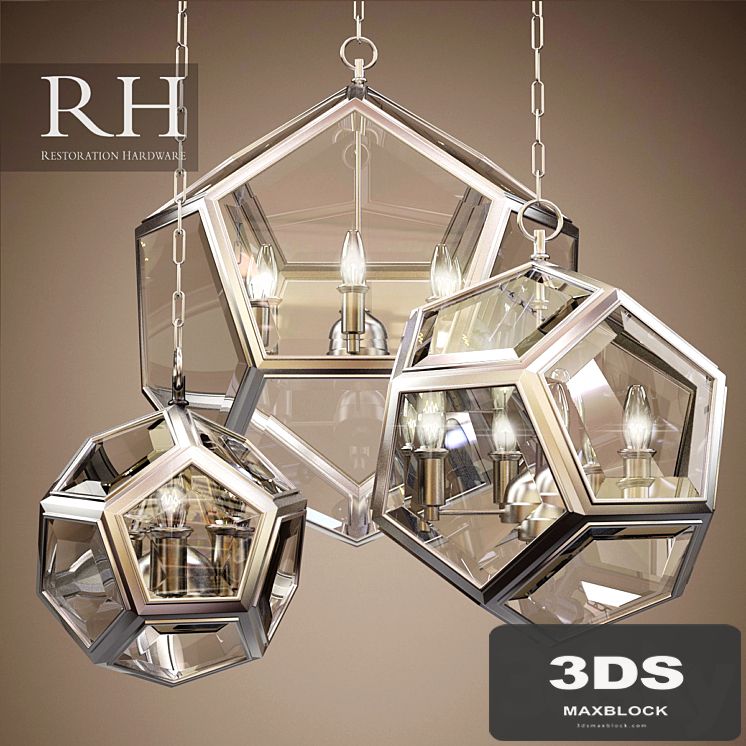 RH GEOMETRIC GLOBE PENDANT (3 size)